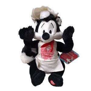 PePe Le Pew‎ Hallmark Talking Stuffed Animal Chef Plush Cook Love Kiss Zee Chef